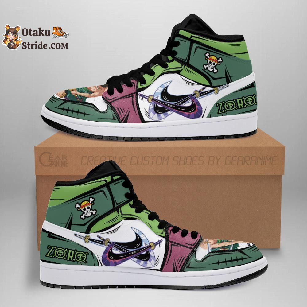 Custom Zoro Three Swords Sneakers – Santoryu One Piece Anime Shoes