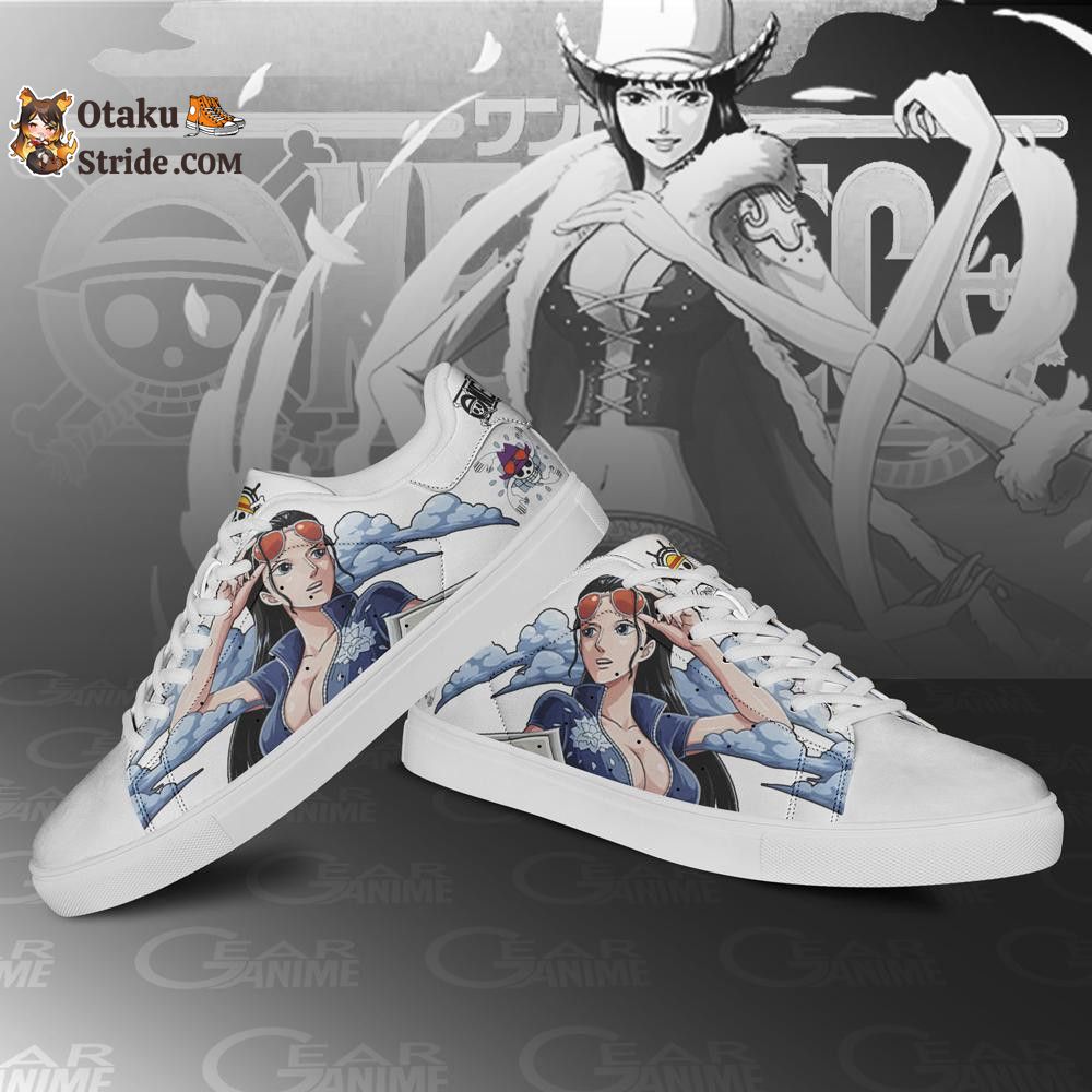 Nico Robin One Piece Anime Custom Skate Shoes – Unique Printed Footwear