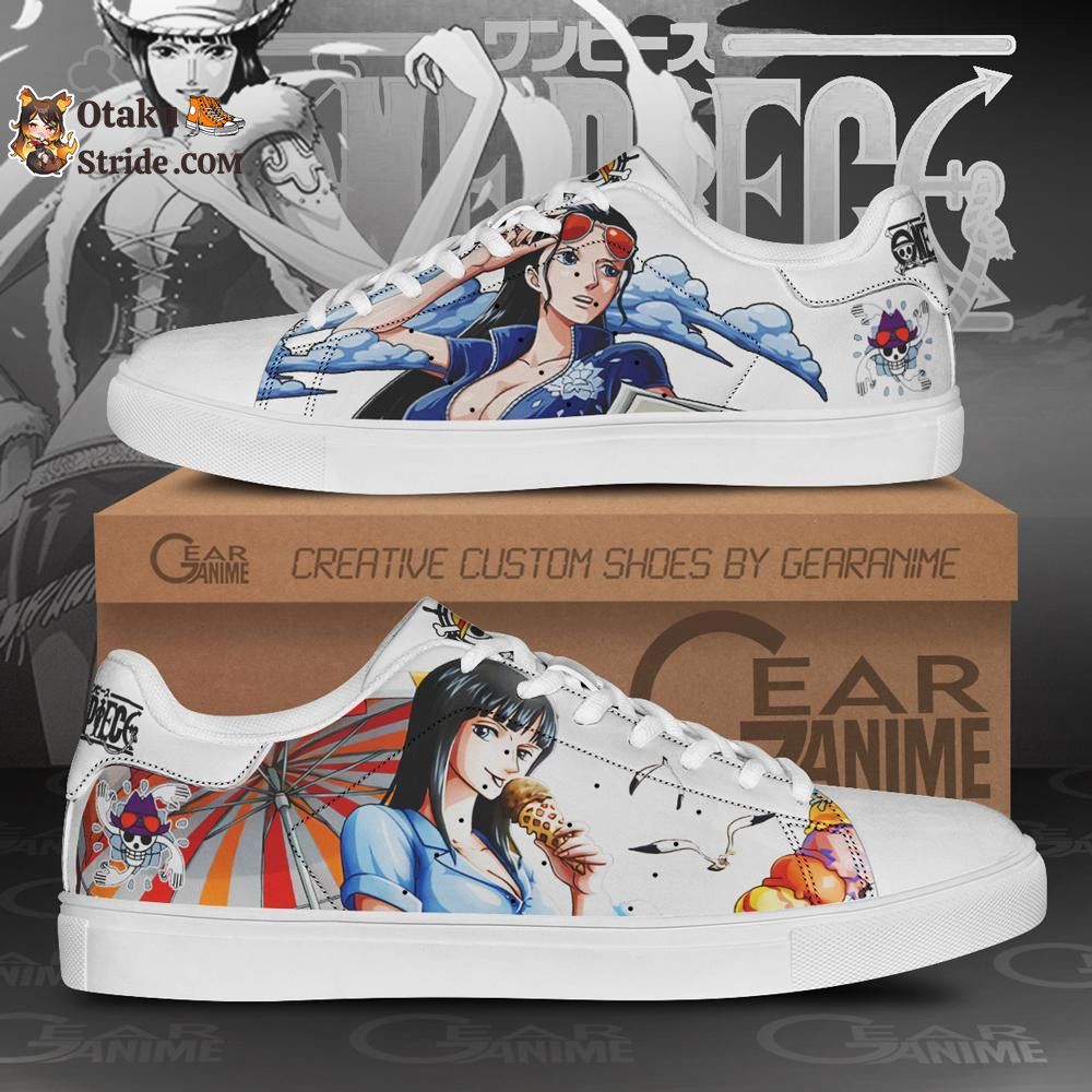 Nico Robin One Piece Anime Custom Skate Shoes – Unique Printed Footwear