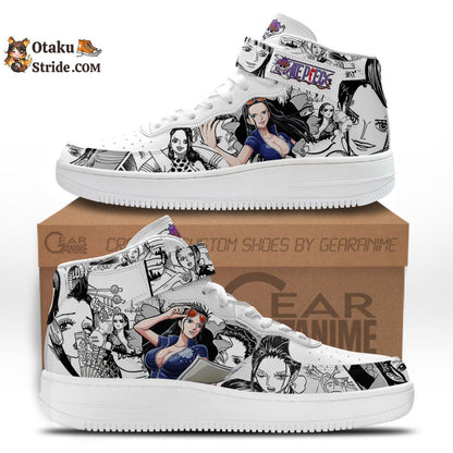 Nico Robin One Piece Anime Custom Sneakers – Air Mid Manga Shoes Mix