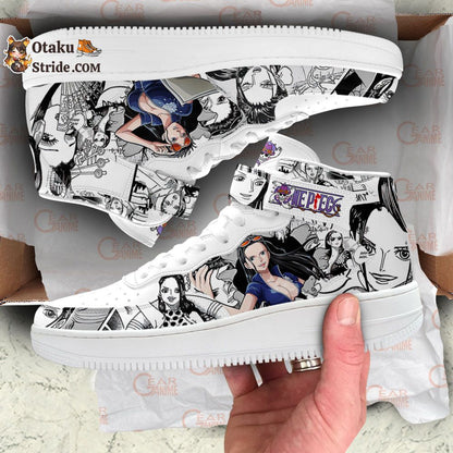 Nico Robin One Piece Anime Custom Sneakers – Air Mid Manga Shoes Mix