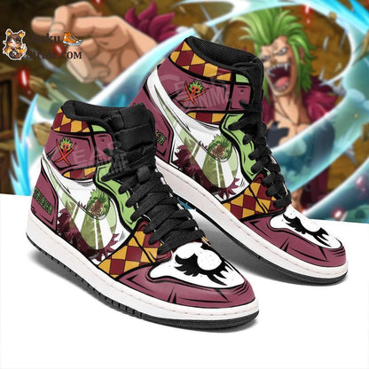 One Piece Bartolomeo Anime Sneakers with Bari Bari No Mi Custom Print