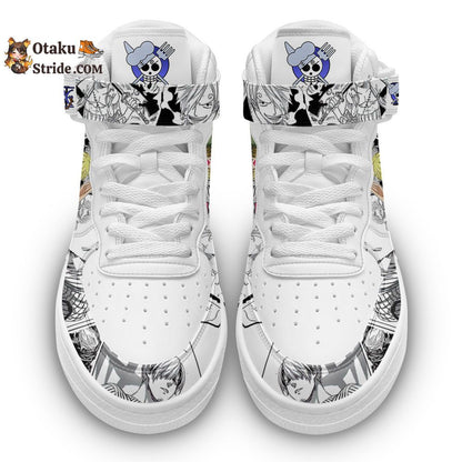 Whitebeard Sneakers Air Mid One Piece Custom Anime Shoes Mix Manga