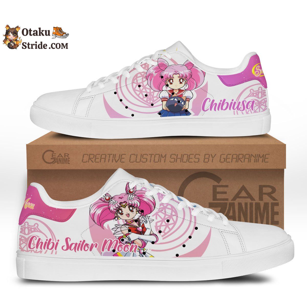 Chibiusa Tsukino Chibi Moon Skate Sneakers Custom Anime