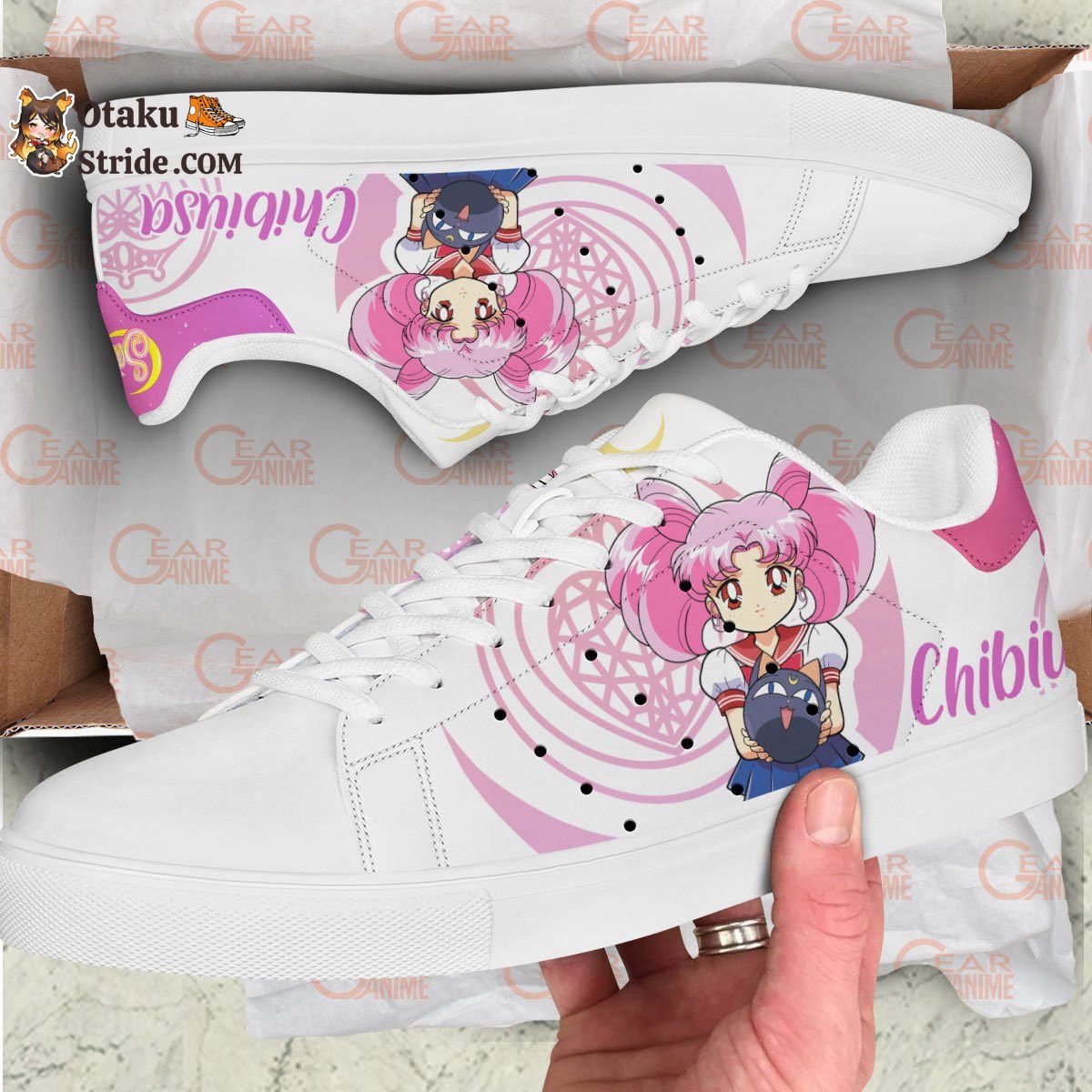 Chibiusa Tsukino Chibi Moon Skate Sneakers Custom Anime