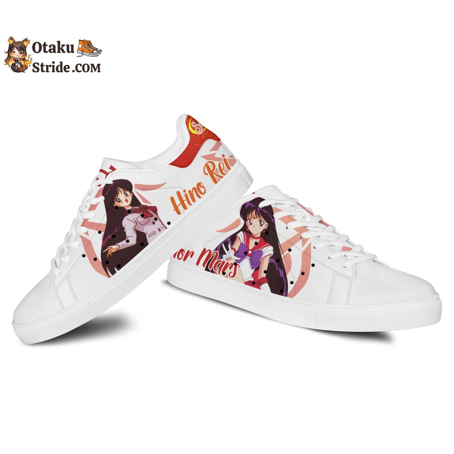 Sailor Mars Skate Sneakers Custom Sailor Anime Shoes