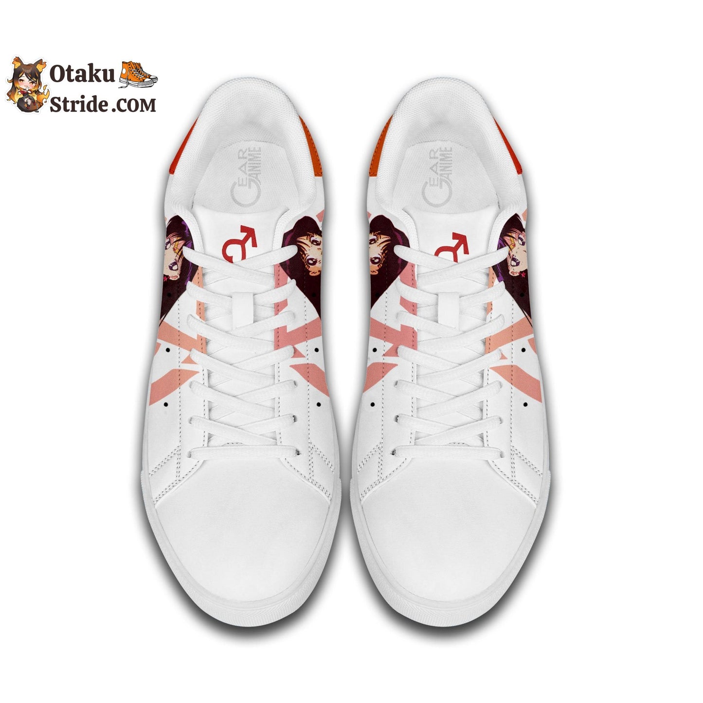 Sailor Mars Skate Sneakers Custom Sailor Anime Shoes