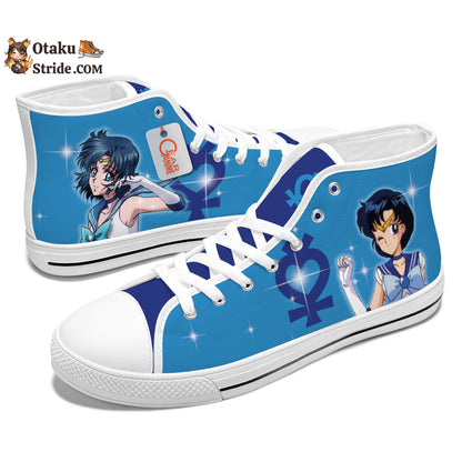 Sailor Mercury Kids Sneakers Anime High Top Shoes