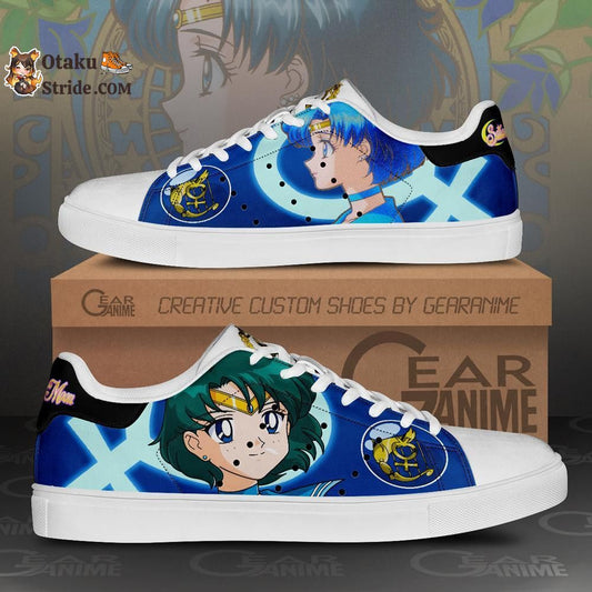 Sailor Mercury Skate Shoes Sailor Anime Custom Shoes PN10
