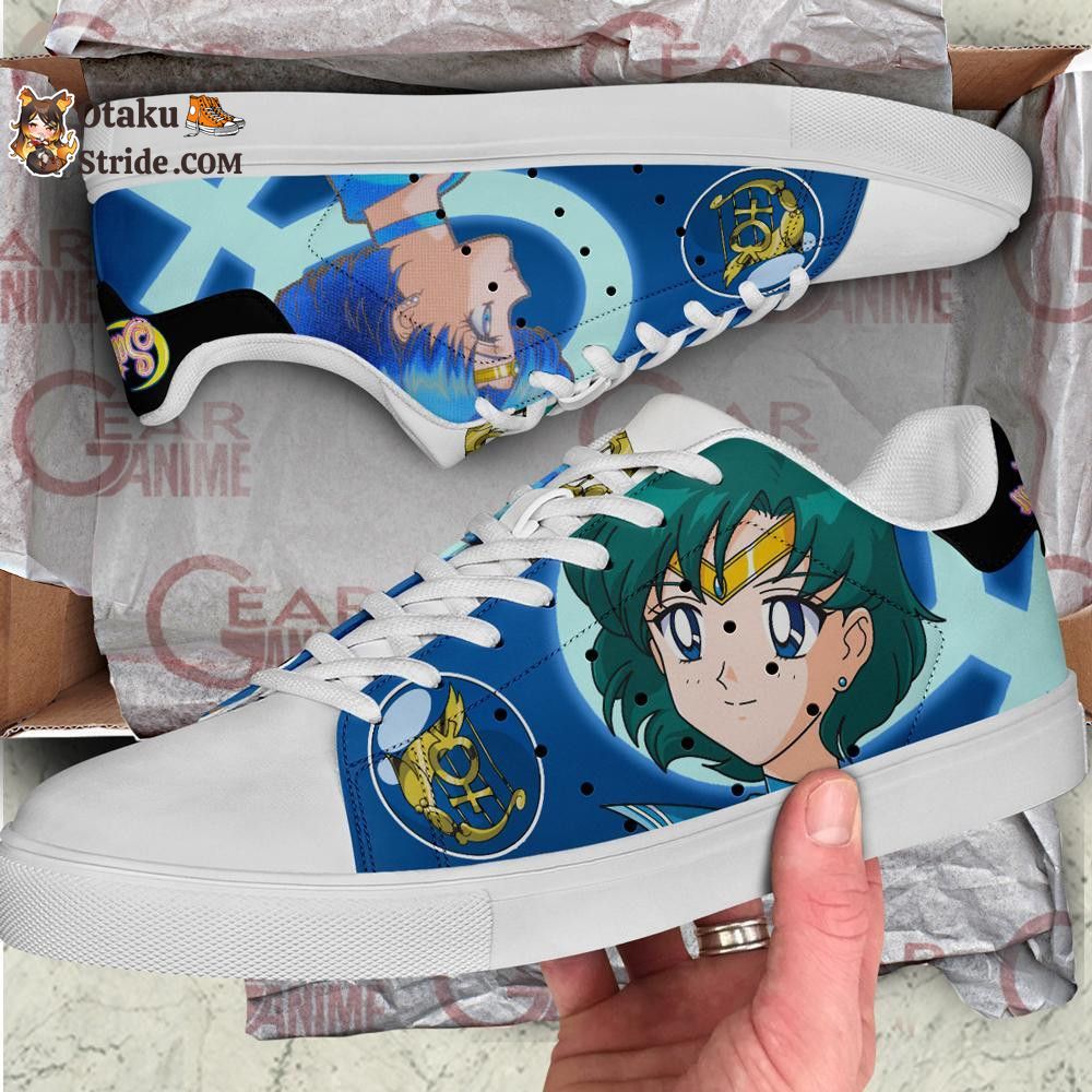 Sailor Mercury Skate Shoes Sailor Anime Custom Shoes PN10