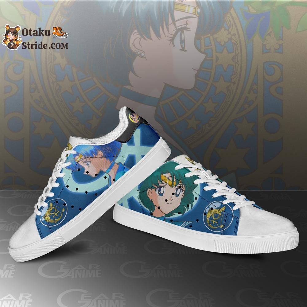 Sailor Mercury Skate Shoes Sailor Anime Custom Shoes PN10