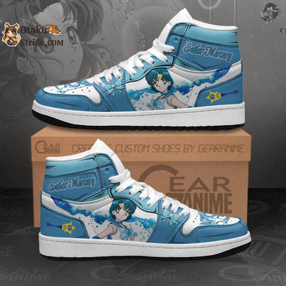 Sailor Mercury Sneakers Sailor Anime Shoes