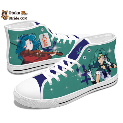 Sailor Neptune Kids Sneakers Anime High Top Shoes