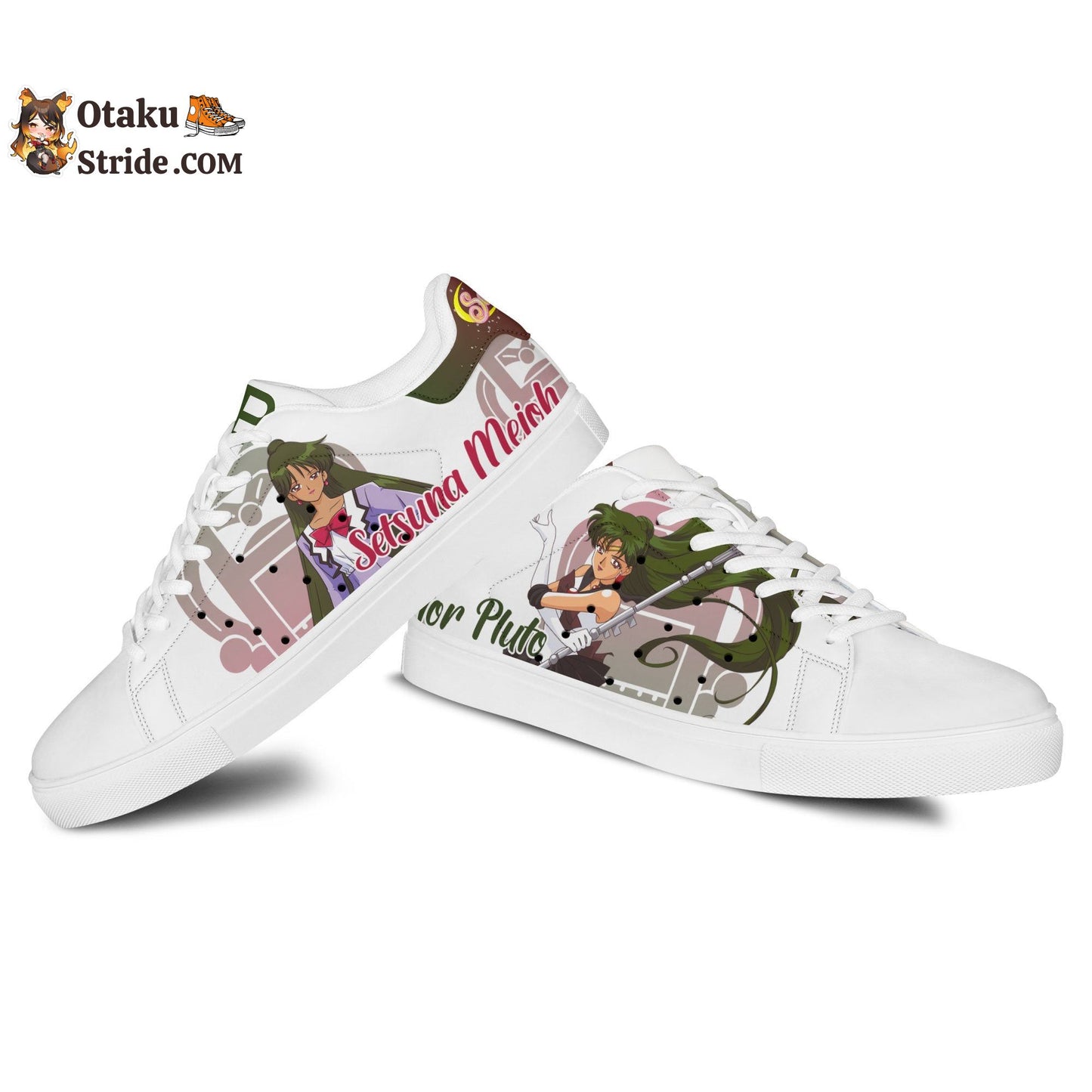 Sailor Pluto Skate Sneakers Custom Sailor Anime Shoes