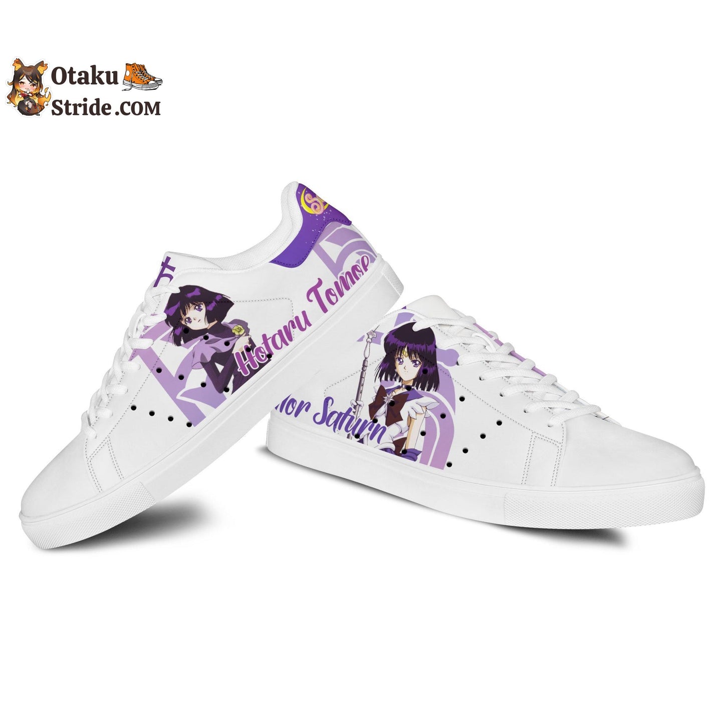 Sailor Saturn Skate Sneakers Custom Sailor Anime Shoes