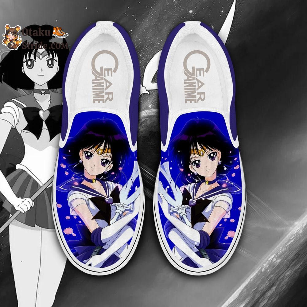 Sailor Saturn Slip-On Shoes Canvas Anime Sailor Custom Shoes