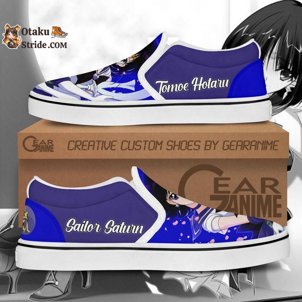 Sailor Saturn Slip-On Shoes Canvas Anime Sailor Custom Shoes