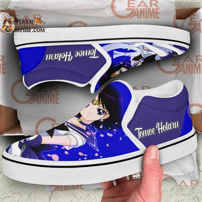 Sailor Saturn Slip-On Shoes Canvas Anime Sailor Custom Shoes