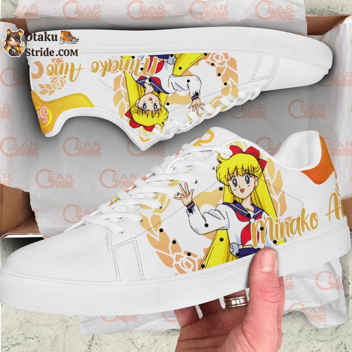 Sailor Venus Skate Sneakers Custom Sailor Anime Shoes