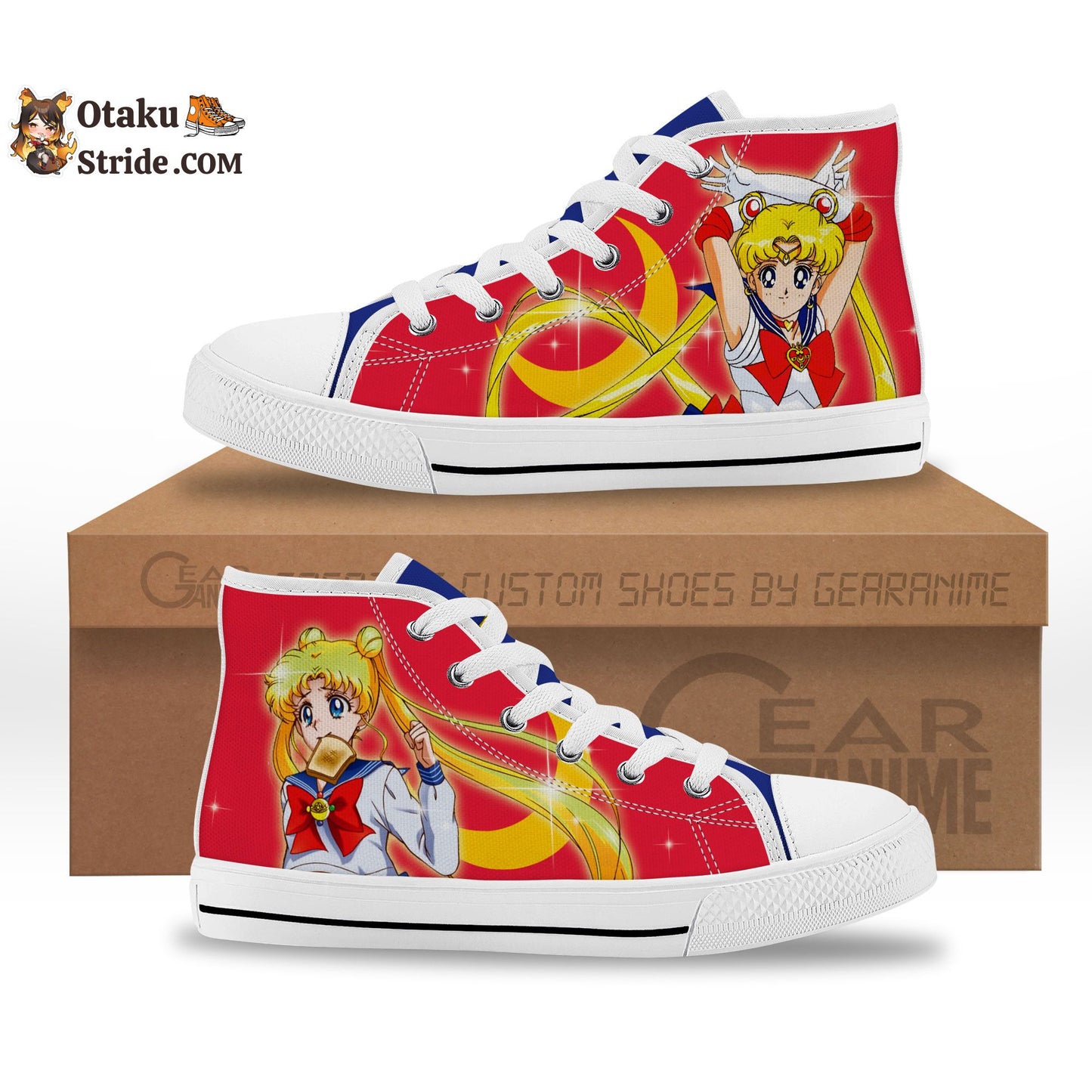 Usagi Tsukino Kids Sneakers Anime High Top Shoes