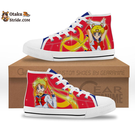 Usagi Tsukino Kids Sneakers Anime High Top Shoes