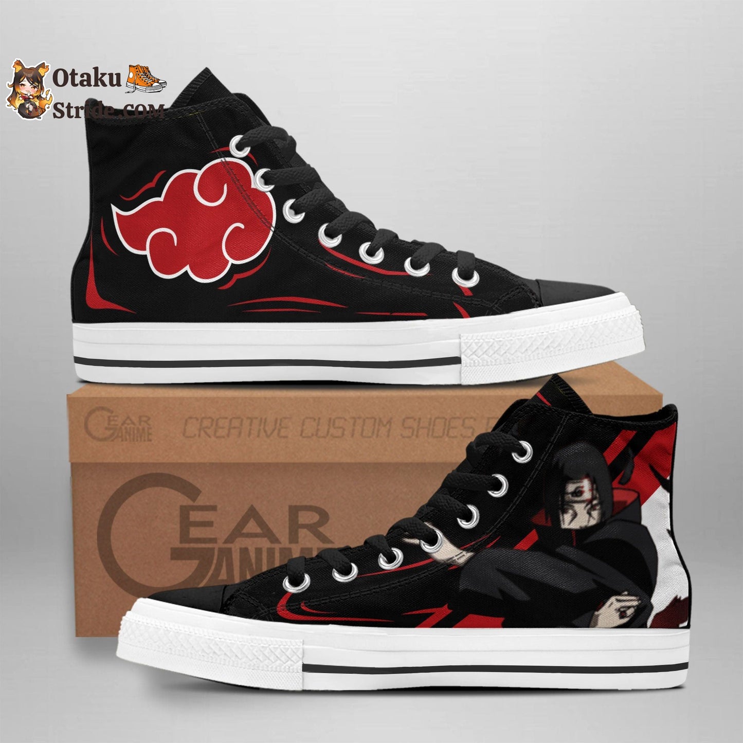 Akatsuki Itachi Jutsu High Top Shoes