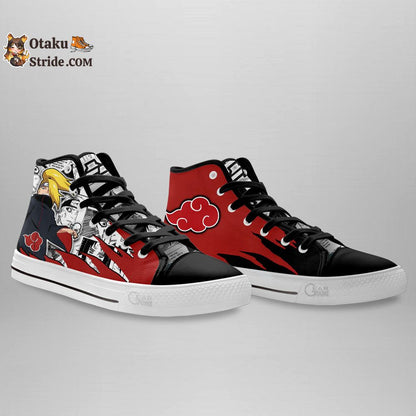 Deidara High Top Shoes Custom Anime Akatsuki Sneakers Mix Manga