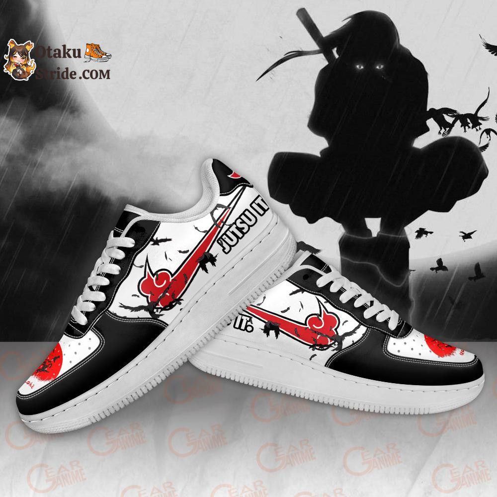 Akatsuki Itachi Sneakers Just Jutsu It Custom Anime Shoes