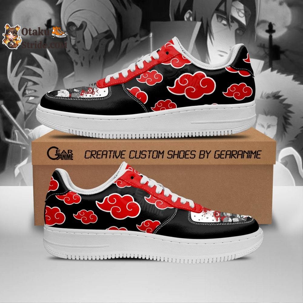 Akatsuki Cloud Sneakers Custom Black Anime Shoes