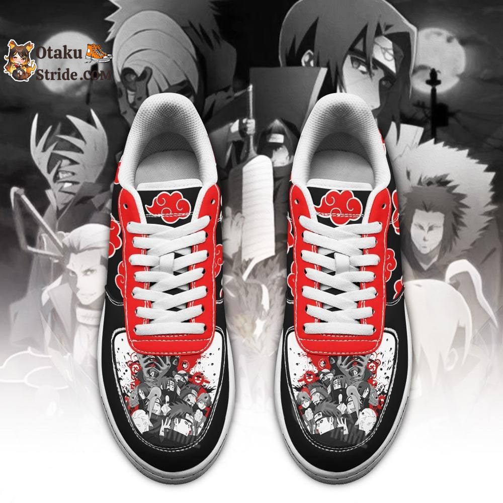 Akatsuki Cloud Sneakers Custom Black Anime Shoes