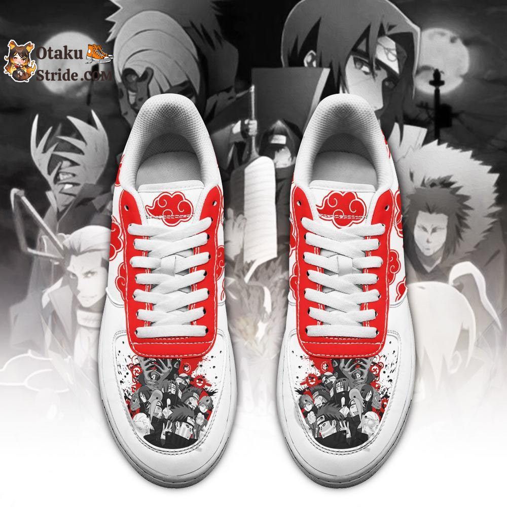 Akatsuki Shoes Anime Custom Shoes White