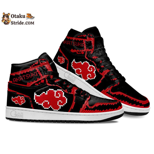 Akatsuki J1 Sneakers Anime Cloud Symbols 8-bit Style