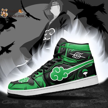 Akatsuki J1 Sneakers Custom Color Green For Anime Fans MN14