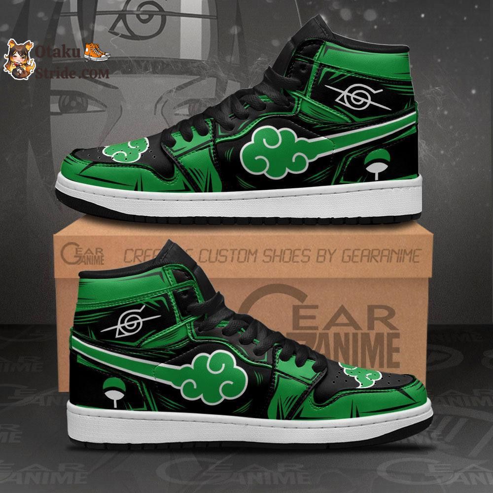 Akatsuki J1 Sneakers Custom Color Green For Anime Fans MN14