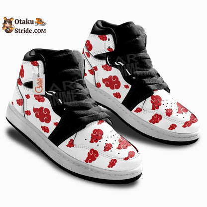 Akatsuki White Kids Sneakers Custom Anime Kids Shoes MV0901