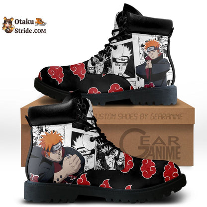 Pain Boots Anime Leather Casual Mix Manga Style