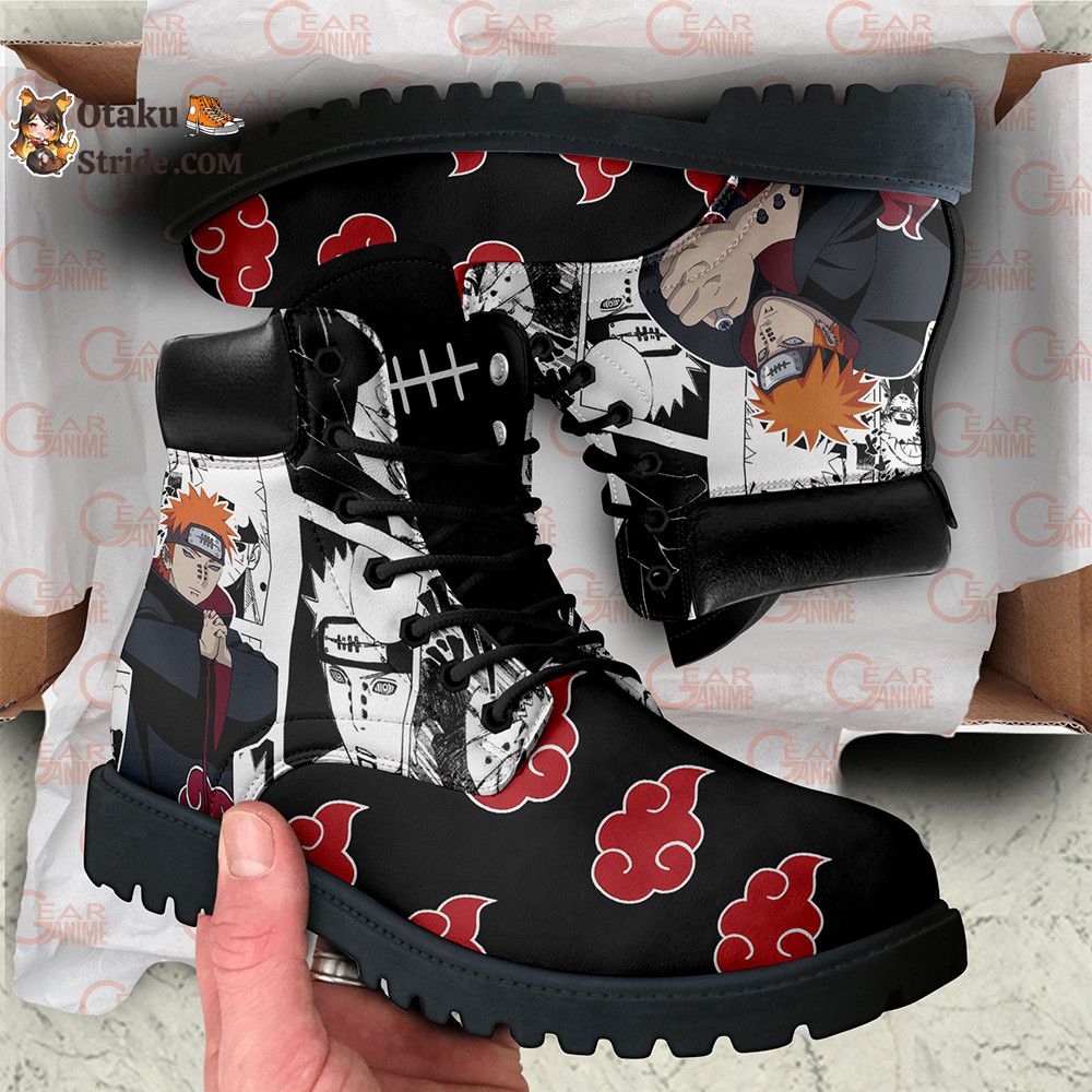 Pain Boots Anime Leather Casual Mix Manga Style