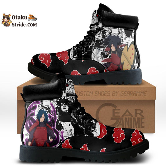 Madara Uchiha Boots Anime Leather Casual Mix Manga Style