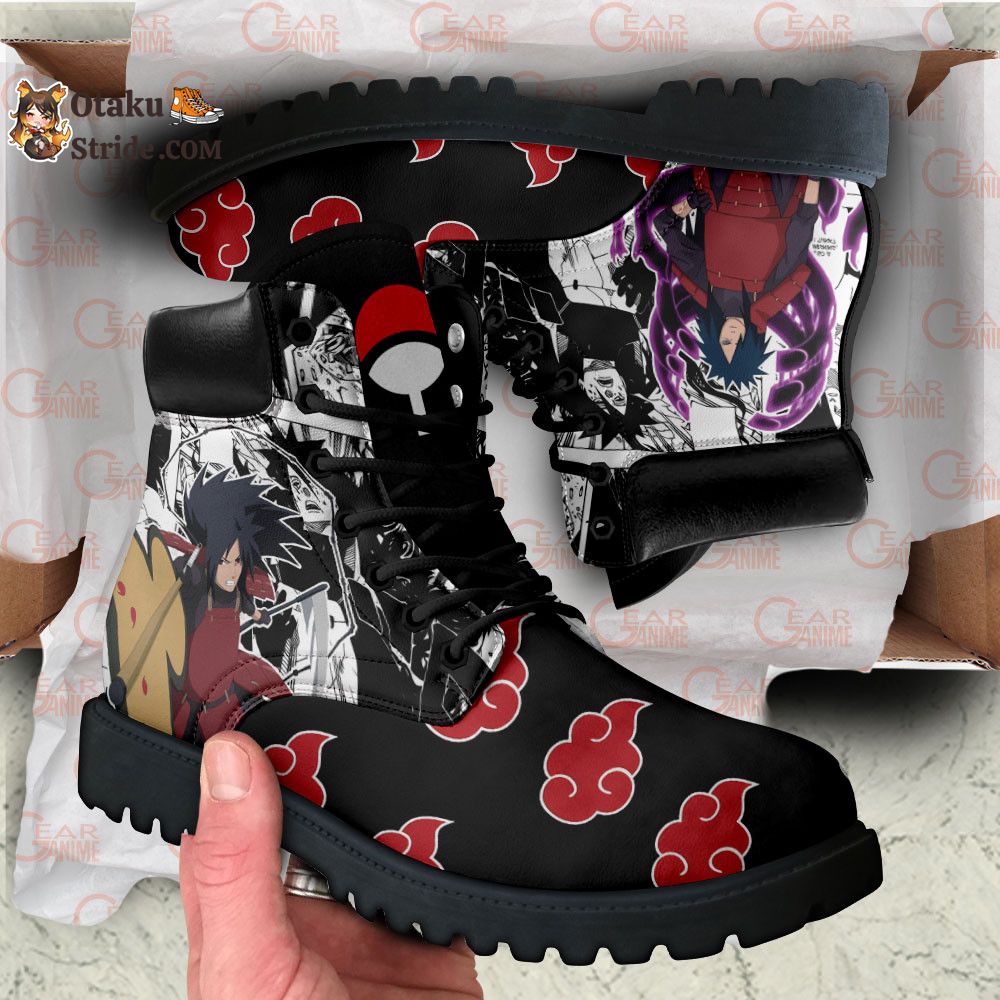 Madara Uchiha Boots Anime Leather Casual Mix Manga Style