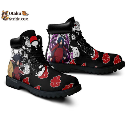 Madara Uchiha Boots Anime Leather Casual Mix Manga Style