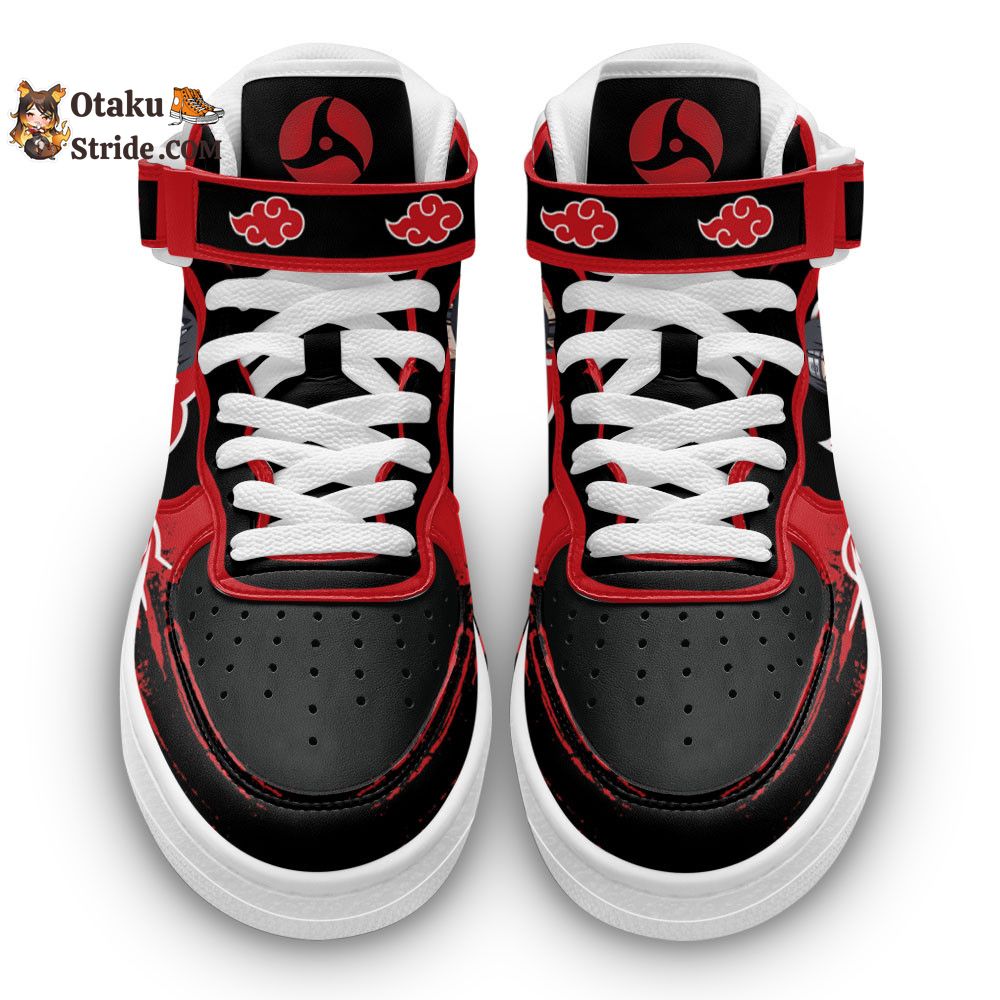 Itachi Uchiha Sneakers Air Mid Custom Akatsuki Anime Shoes Gift For Fans