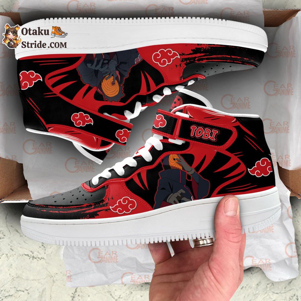 Tobi Sneakers Air Mid Custom Anime Akatsuki Shoes