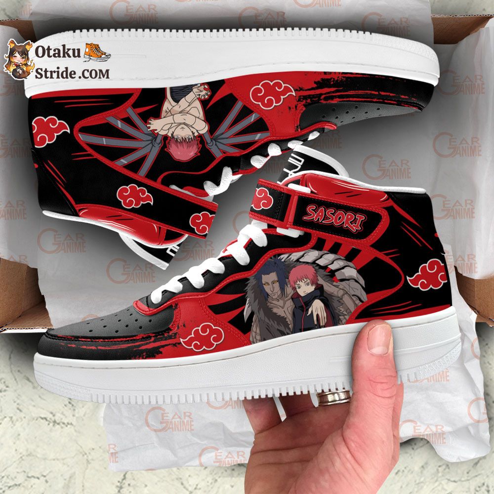 Sasori Sneakers Air Mid Custom Akatsuki Anime Shoes