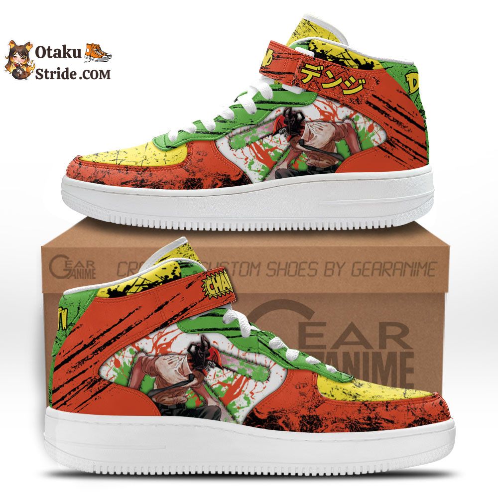 Denji Sneakers Air Mid Custom Anime Shoes