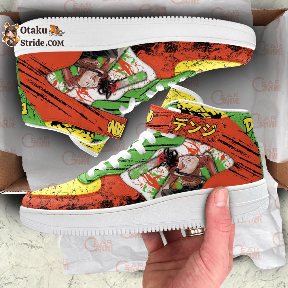 Denji Sneakers Air Mid Custom Anime Shoes