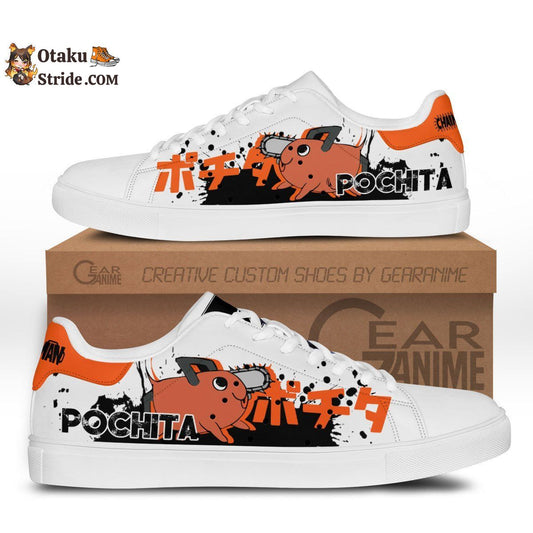 Pochita Skate Sneakers Custom Chainsaw Anime Shoes