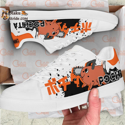 Pochita Skate Sneakers Custom Chainsaw Anime Shoes