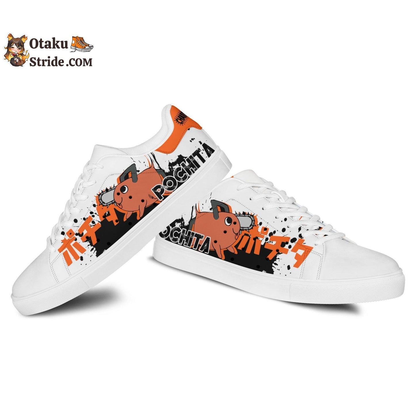 Pochita Skate Sneakers Custom Chainsaw Anime Shoes