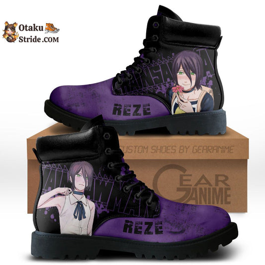 Reze Boots Anime Leather Casual