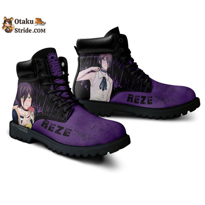 Reze Boots Anime Leather Casual